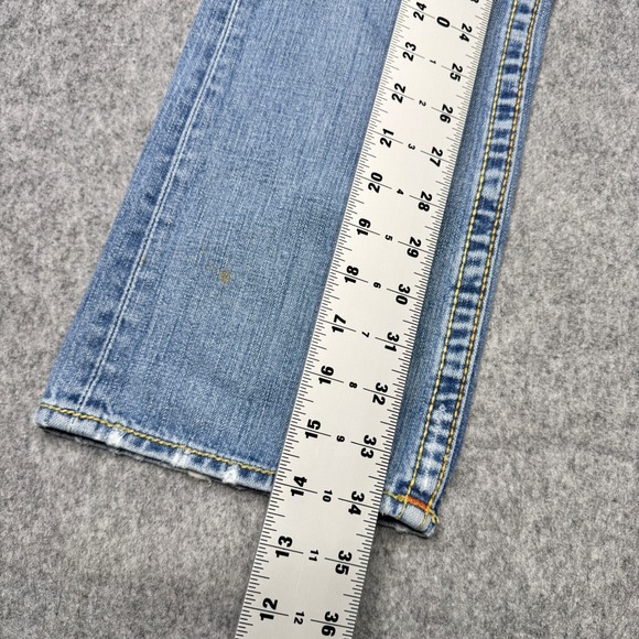 True‎ Religion Jeans Bobby Big T 31x33 Distressed Rips USA Made Denim Bootcut - Picture 15 of 15